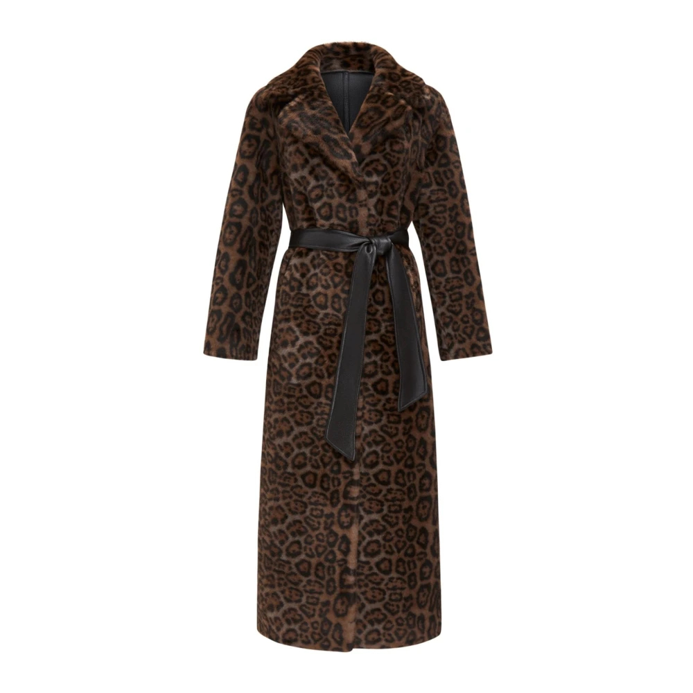 Cesare Gaspari Damen Schwarz - Wendbarer Langer Wintermantel Aus Kunstpelz - Coats - K - S