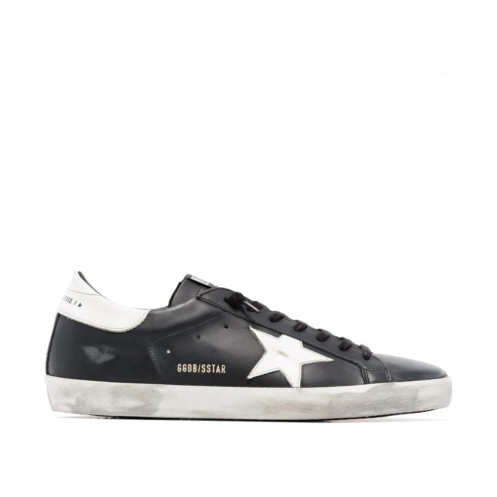 Golden Goose Herren Schwarz - Super-Star Sneakers - Shoes - K -44 Eu