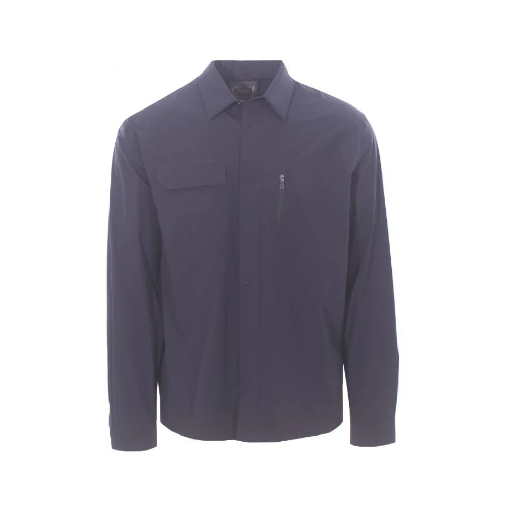 Herno Herren Blau - Hemdbluse Mit Reißverschlusstasche - Jackets - M