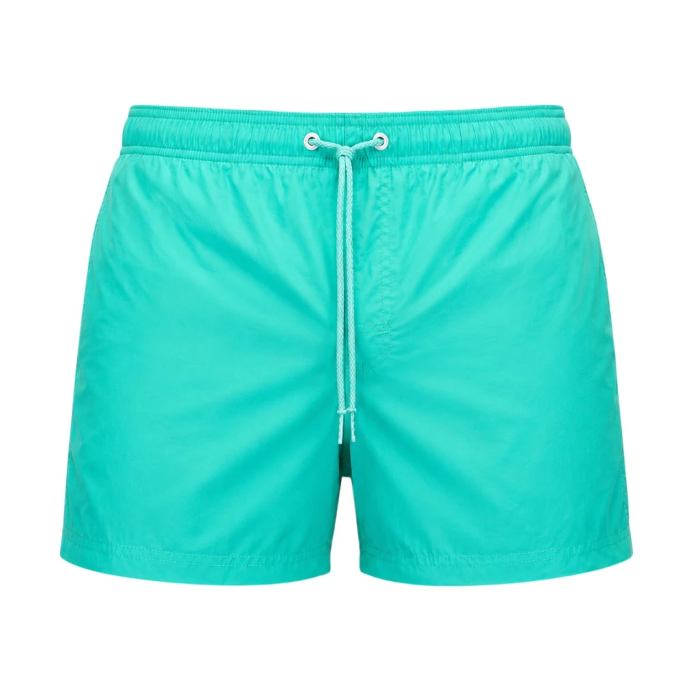 Sundek - Crinkled Short Elastic Waist Swimshorts - Swimwear - Herren - Grün - L