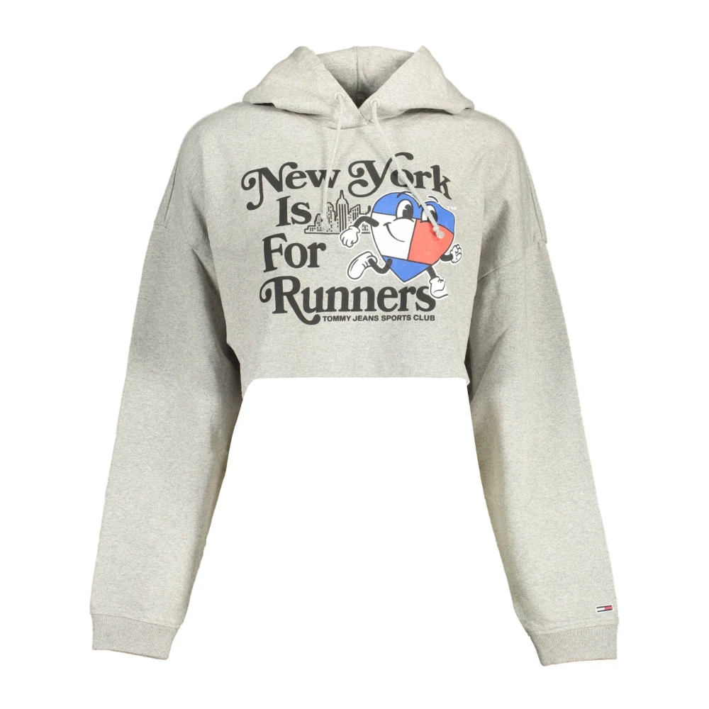 Tommy Hilfiger Damen Hellgrau Cropped Hoodie New York Ist Für Läufer Klein - Bild 4