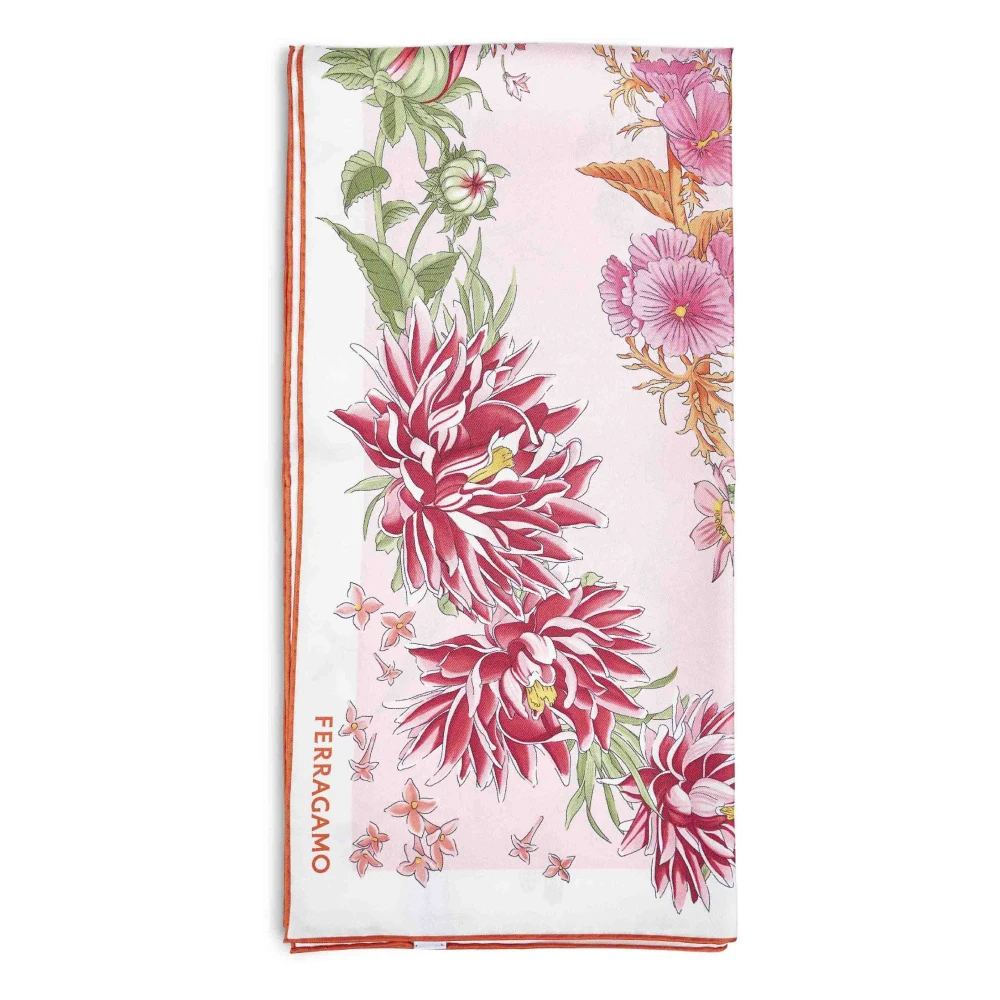 FERRAGAMO | Orange Primavera-print silk scarf | Women | PZ - Bild 4