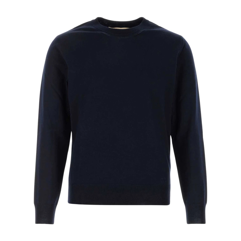 Valentino Garavani - Wollpullover Mit Vlogo-Stickerei - Knitwear - Herren - Blau - Xl