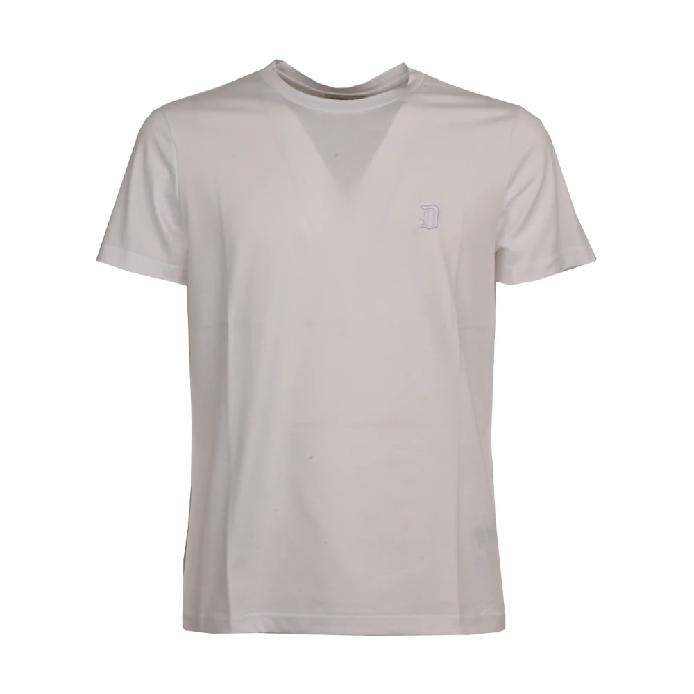 Dondup Herren Weiß - Baumwoll-T-Shirt Mit Gesticktem Logo - Tops - S