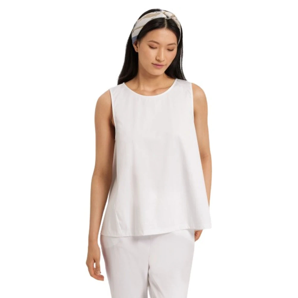 Hanro Damen Weiß - 98% Baumwolle - 2% Elastan S - Tops - S