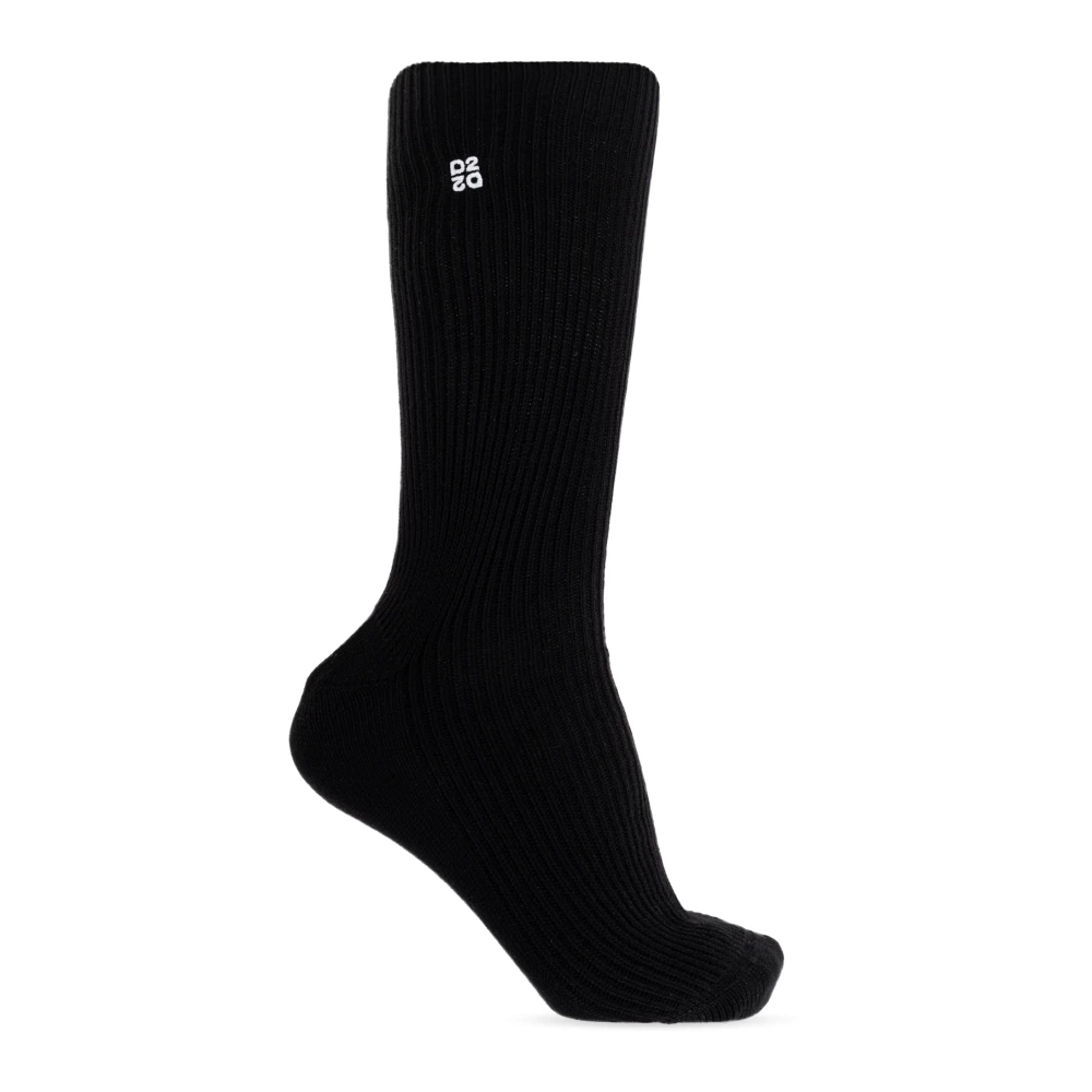 Dsquared2 Herren Schwarz - Lange Socken Mit Gesticktem Logo - Underwear - K - Xs