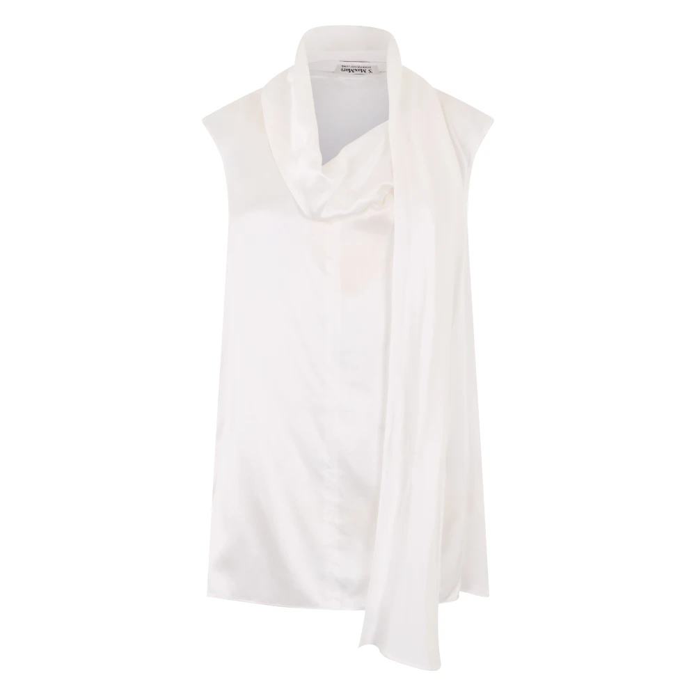 Max Mara Damen Weiß - Seidenoberteil Aus Satin - Blouses & Shirts - Xs