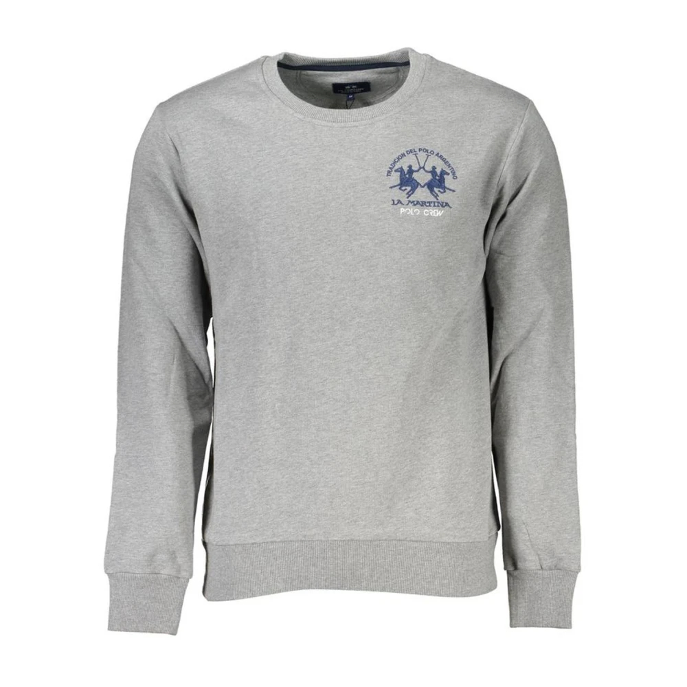 La Martina Grigio Baumwoll Herren Sweatshirt Extra Groß - Bild 6