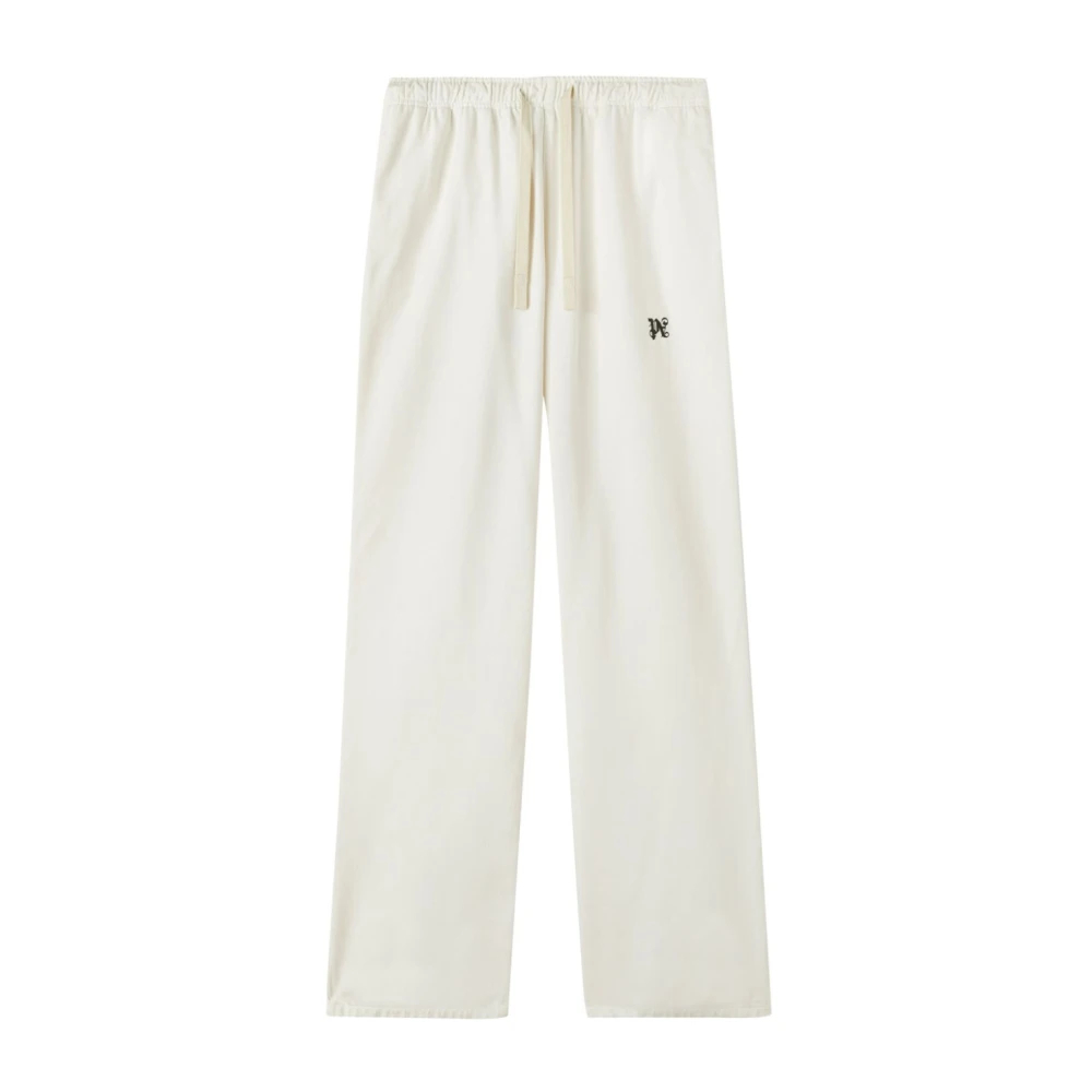 Palm Angels Herren Weiß - E Hose Mit Logo-Print - Trousers - L