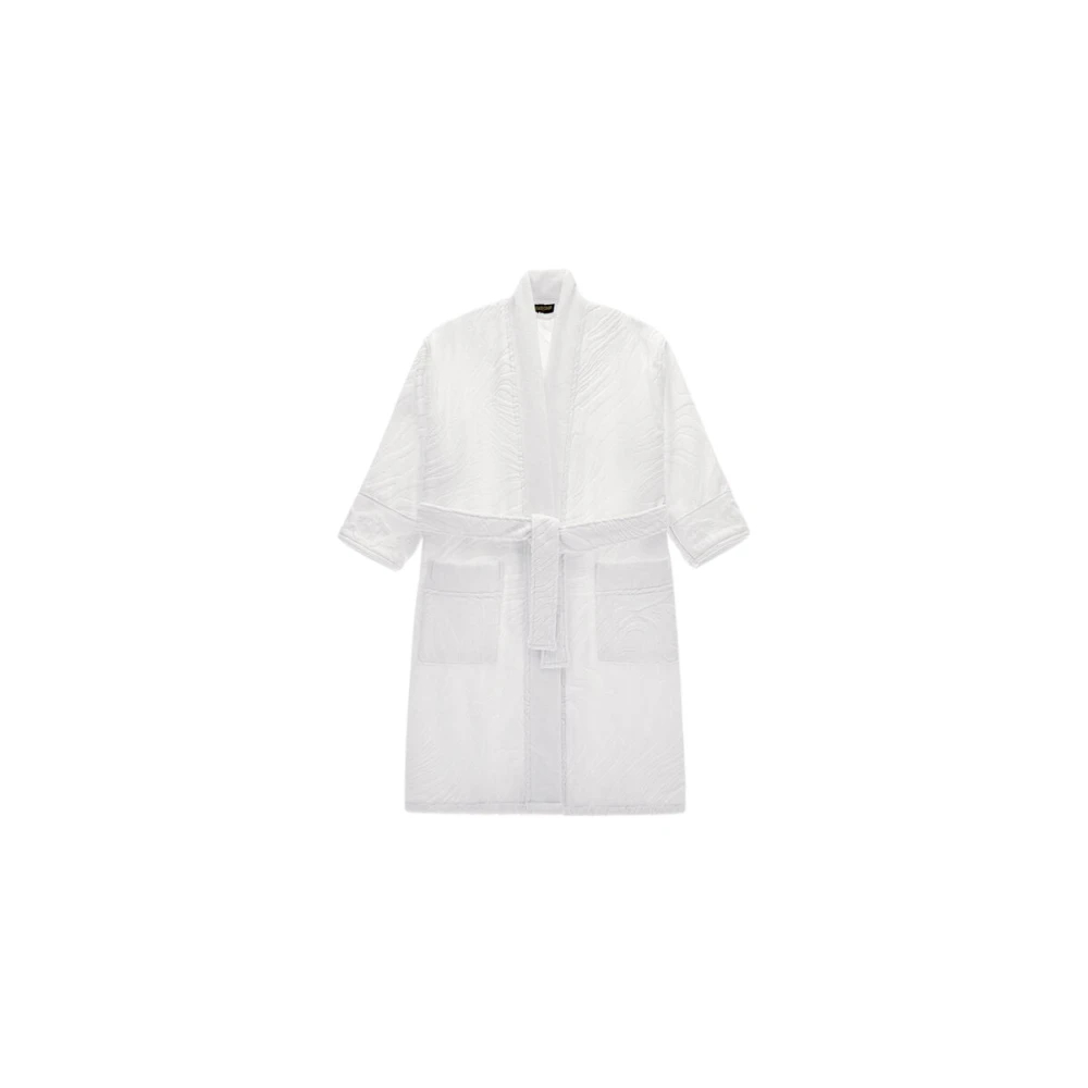 Roberto Cavalli Damen Weiß Crystal Snakes Terry Cotton Bathrobe. - Stoffe - Bild 3