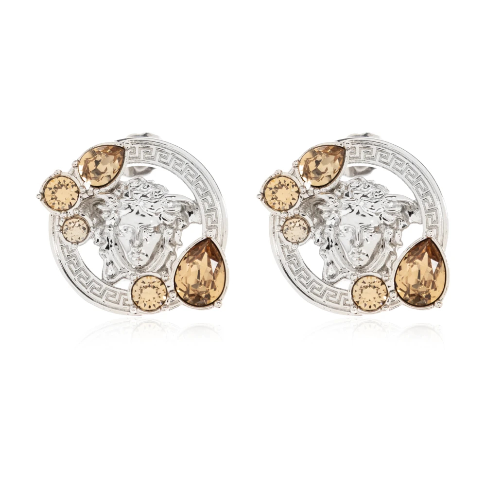 Versace Damen Grau - Medusa '95 Crystal Earrings - Accessories - One Size