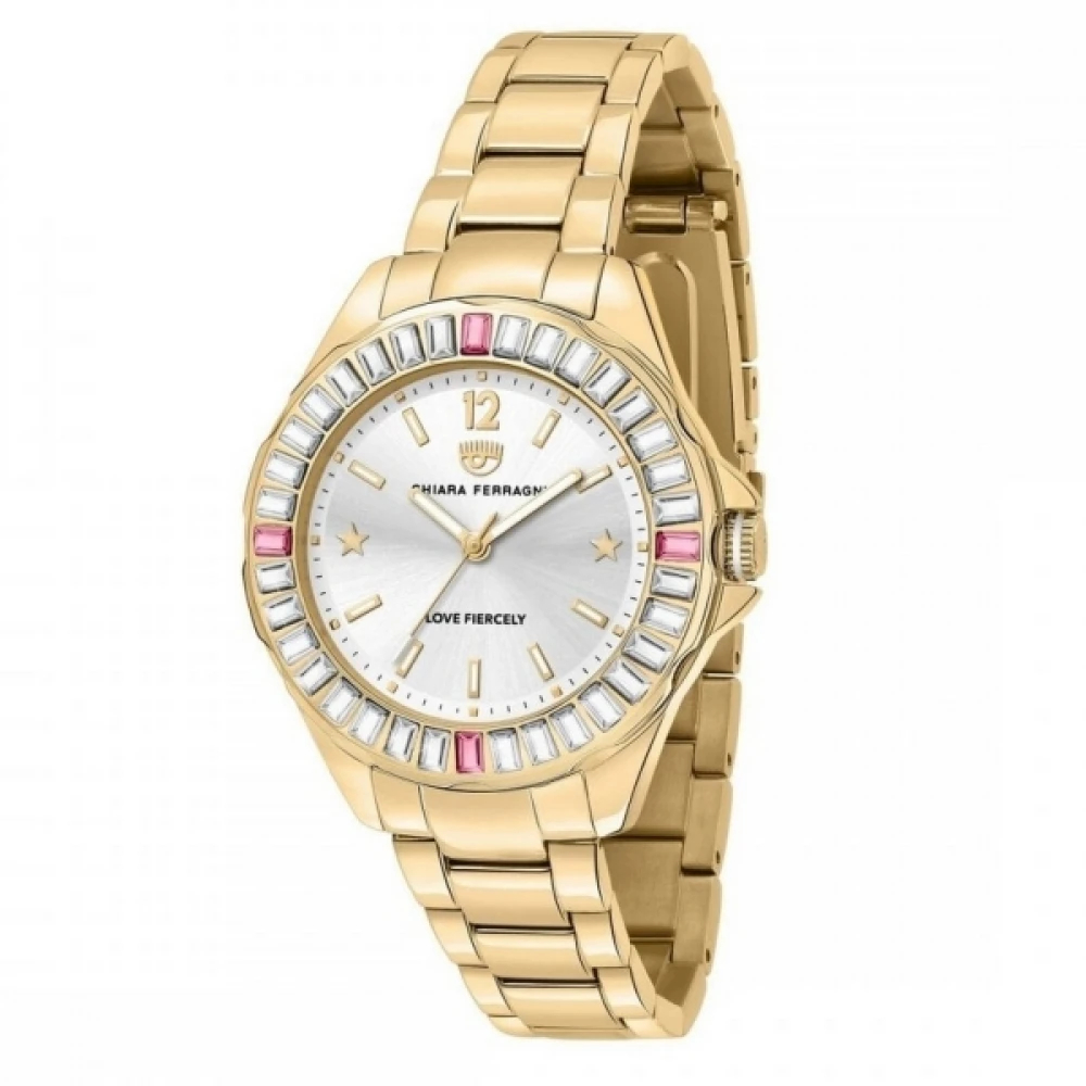 Chiara Ferragni Collection Damen Gelb - Goldene Quarzuhr Aus Edelstahl - Accessories - One Size