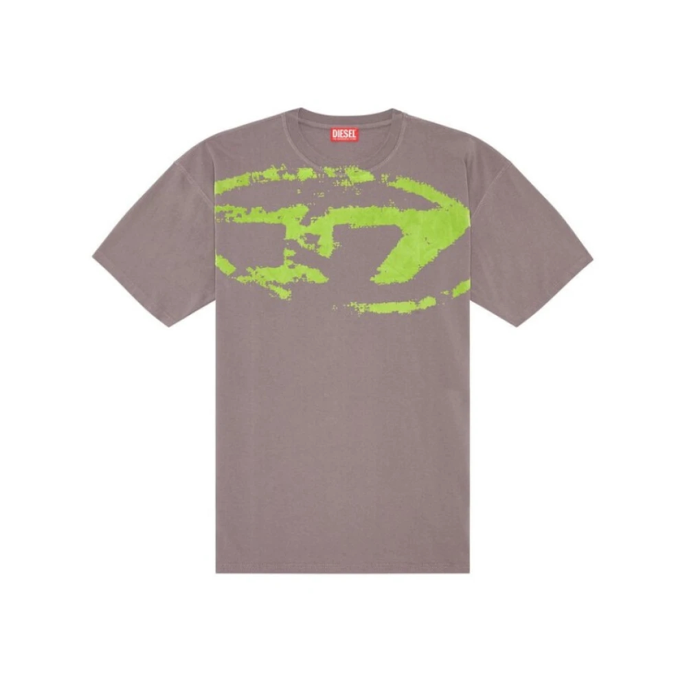 Diesel - Herren T-Boxt-N14 T-Shirt Mit Flock-Print - Tops - Herren - Lila - M