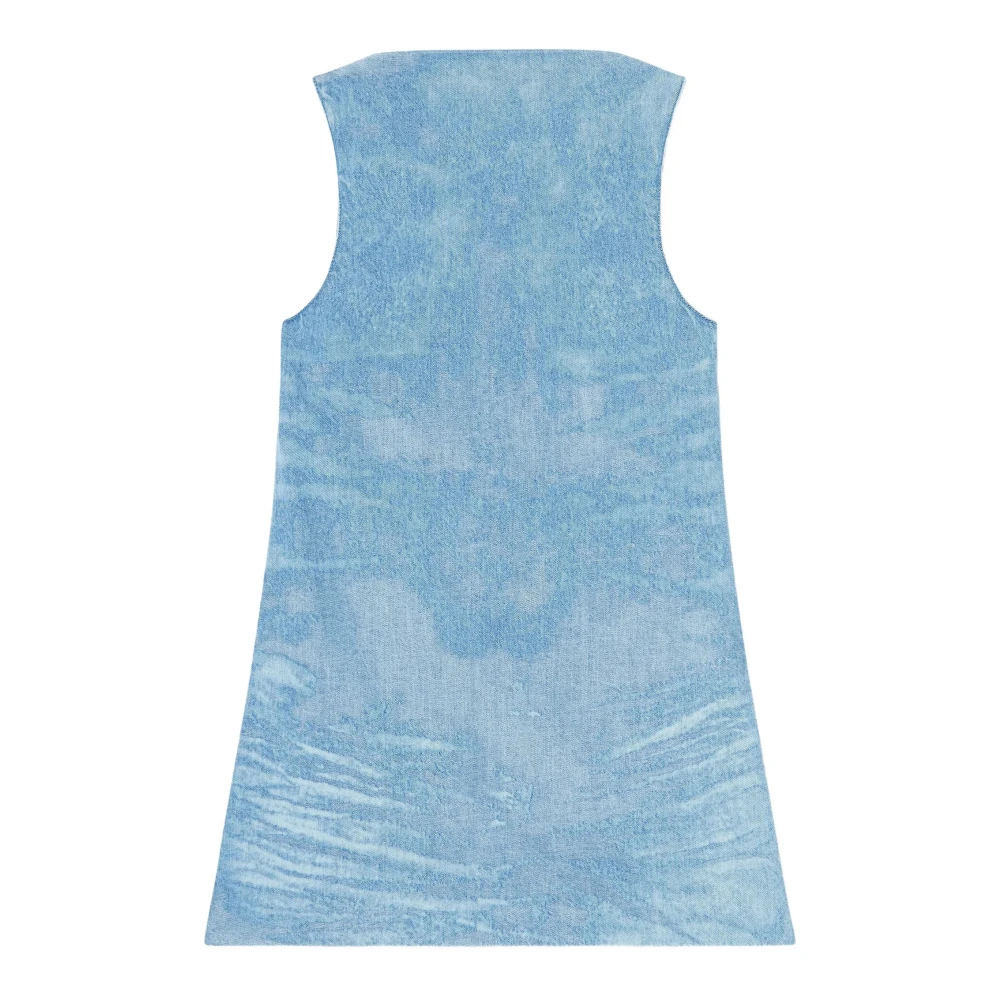 Diesel Damen Blau - Kurzes Kleid Aus Satin-Denim - Dresses - Xs