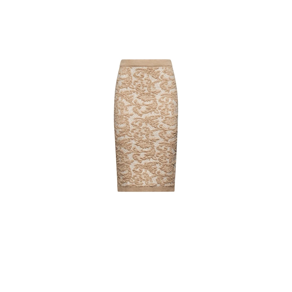 Silvian Heach Damen Beige - Etuirock Mit Dekorativem Muster - Skirts - 2XS