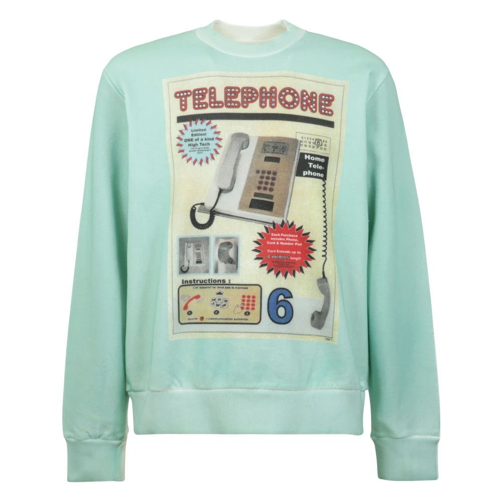 Mm6 Maison Margiela Herren Grün - Sweatshirt Mit Grafikprint - Sweatshirts & Hoodies - L