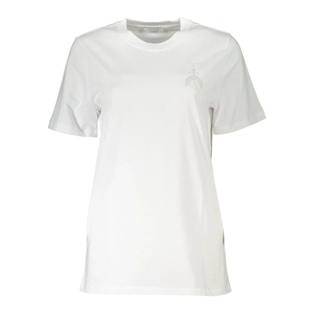 Patrizia Pepe Damen Weiß - Kurzarm Baumwolle Logo Besticktes T-Shirt - Tops - Xs