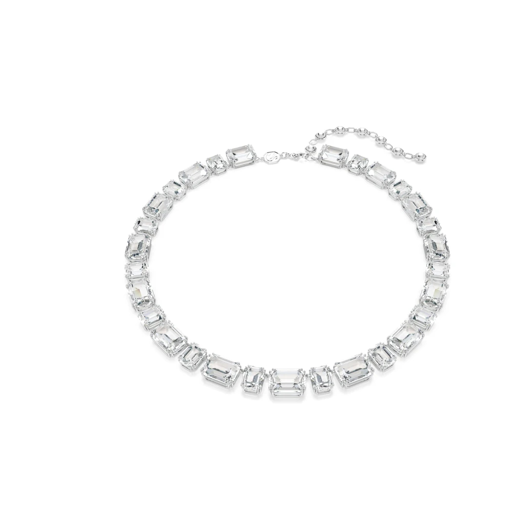 Swarovski Millenia Halskette, Oktagon-Schliff, Rhodiniert Weiß - Bild 3