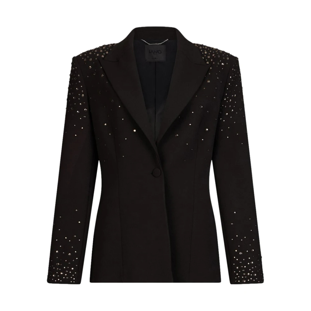 Liu Jo Damen Schwarz - Jacke Mit Schmuckstickerei - Jackets - K -M