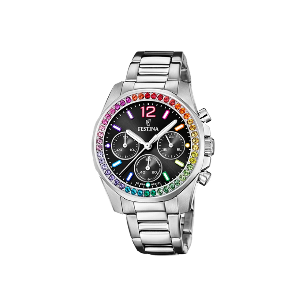 Festina Boyfriend Armbanduhr Für Damen F20606/3 Quarz Rainbow Analog 38,1 mm - Bild 6