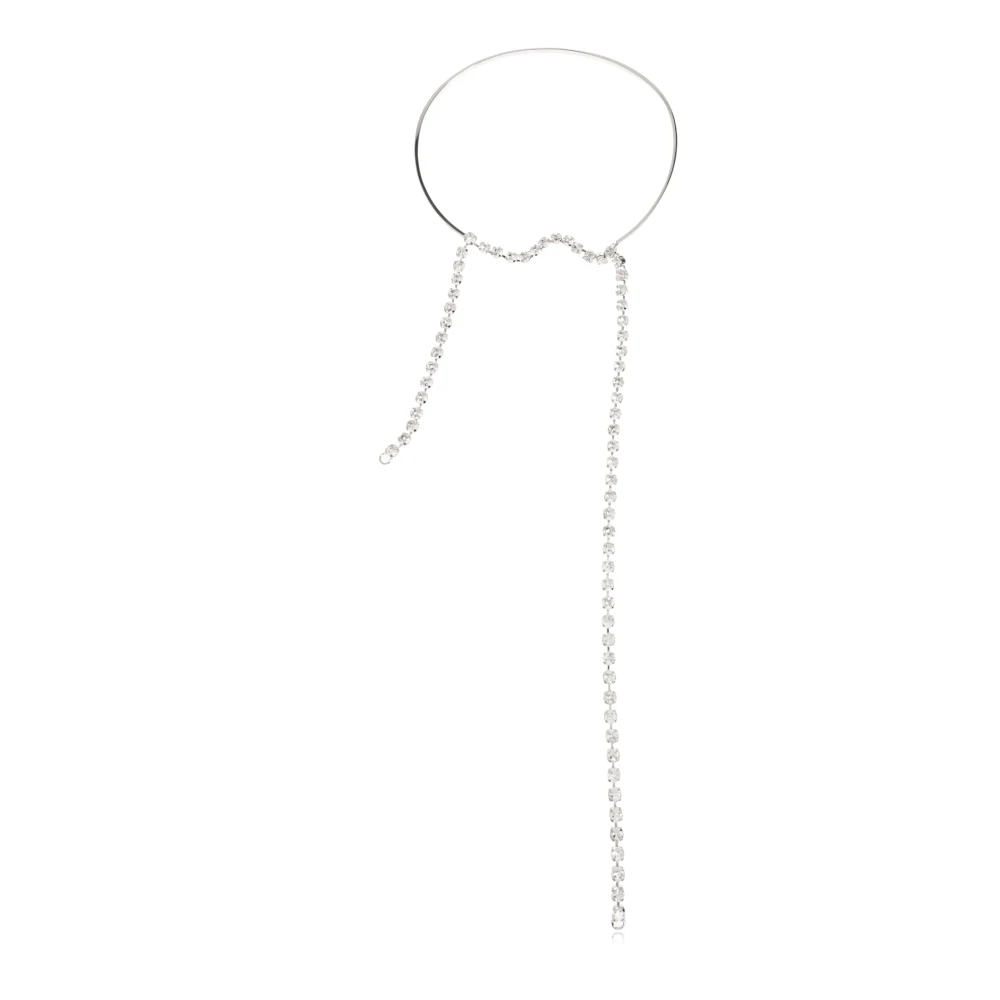 Mm6 Maison Margiela Damen Grau - Choker Mit Schimmernden Kristallen - Accessories - M