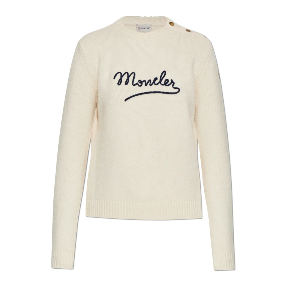 Moncler Damen Beige Rundhalspullover - Bild 3