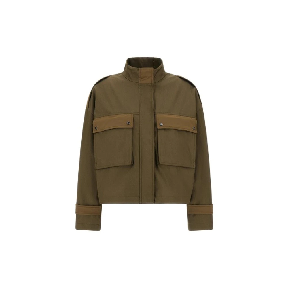 Herno Damen Grün - Militärgrüne Jacke Mit Reißverschlusstaschen - Jackets - S