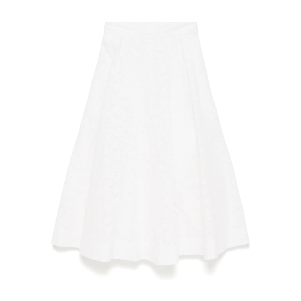 Zimmermann - Midi-Rock Mit Reißverschluss Hinten - Skirts - Damen - Weiß - L