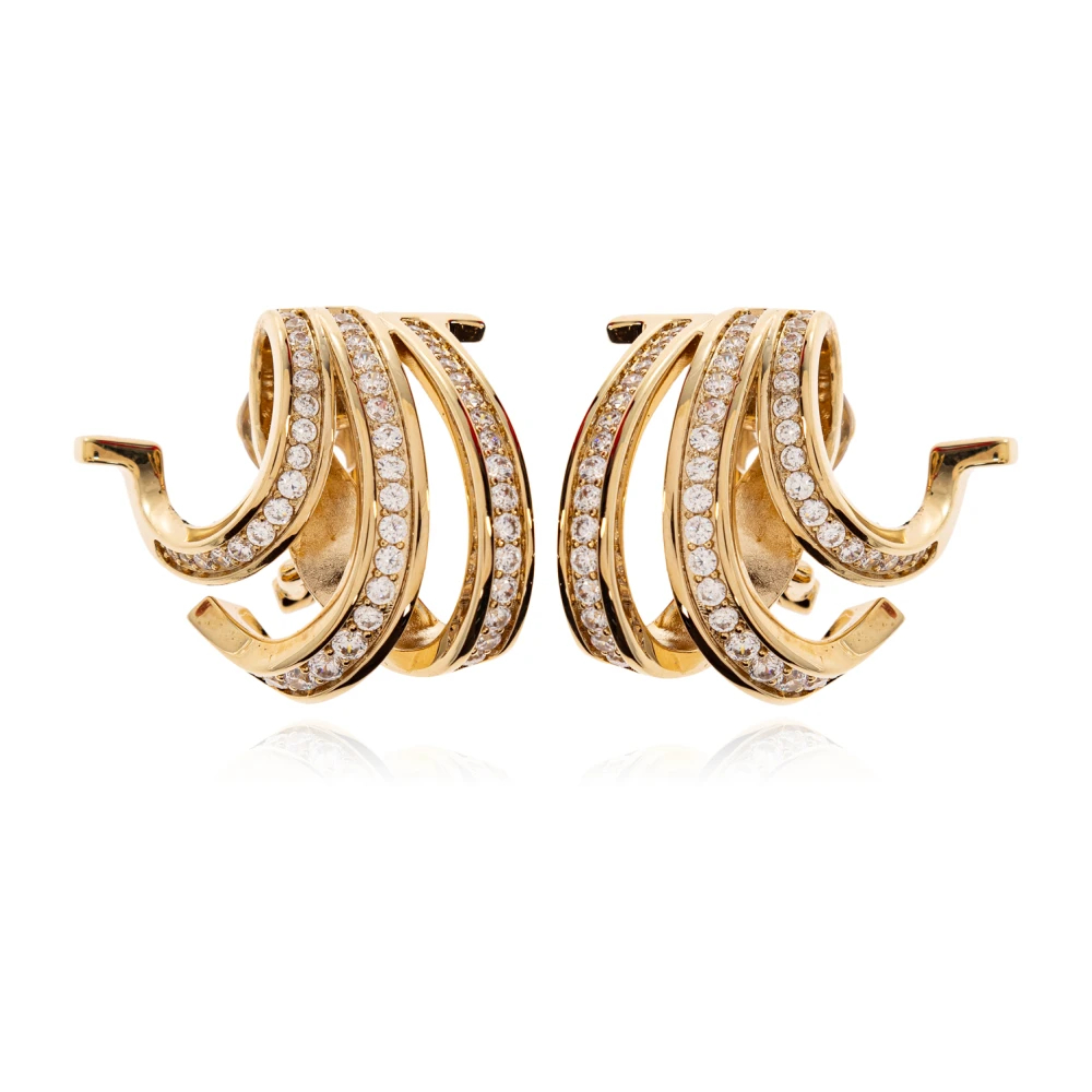 Ferragamo Damen Gelb - Clip-On-Ohrringe Mit Schimmernden Kristallen - Accessories - One Size