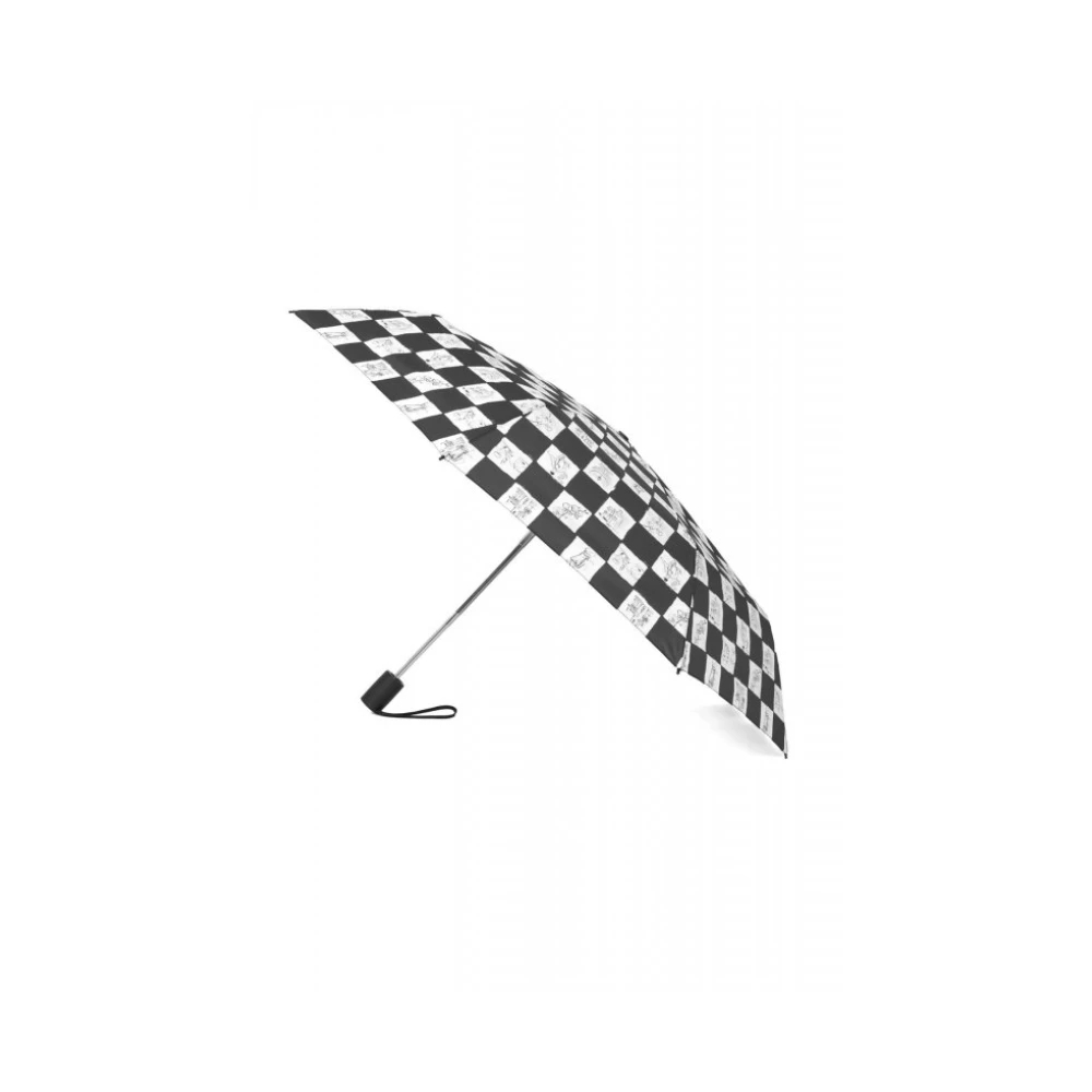 Karl Lagerfeld Damen Schachbrettmuster-Allover-Print - K/Ballet Kleiner Karierter Regenschirm, Größe: One Size - Image 4