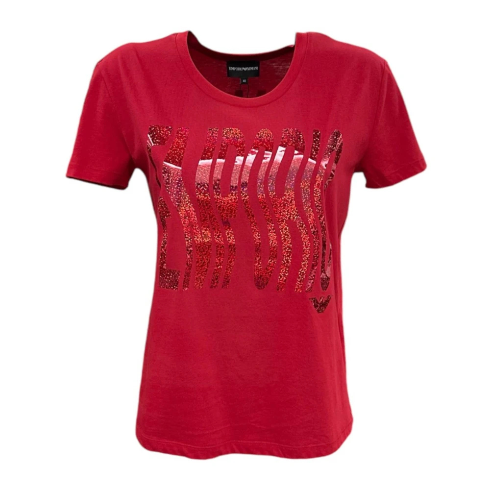 Emporio Armani Damen Rot - Es T-Shirt Mit Kurzen Ärmeln 6H2t7e2j53z0341 - Tops - Xs