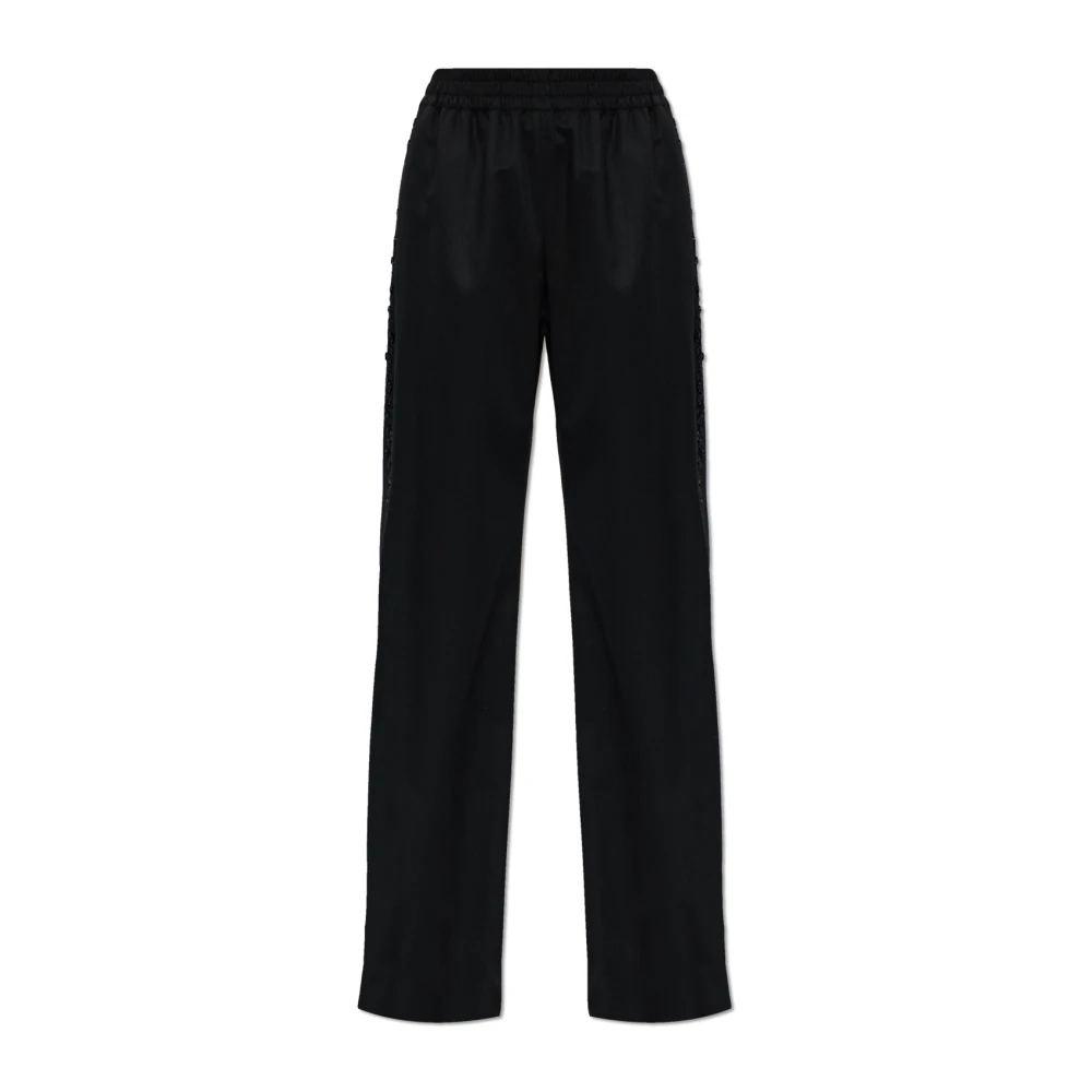 Golden Goose Damen Schwarz - Woll-Sweatpants Mit Paillettenstickerei - Trousers - K -M