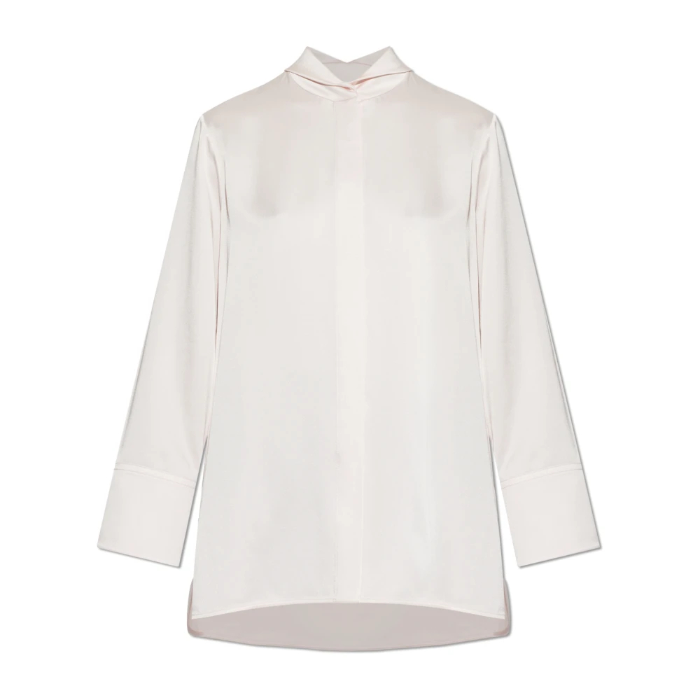 Jil Sander - Shirt Mit Dekorativem Ausschnitt - Blouses & Shirts - Damen - Beige - S
