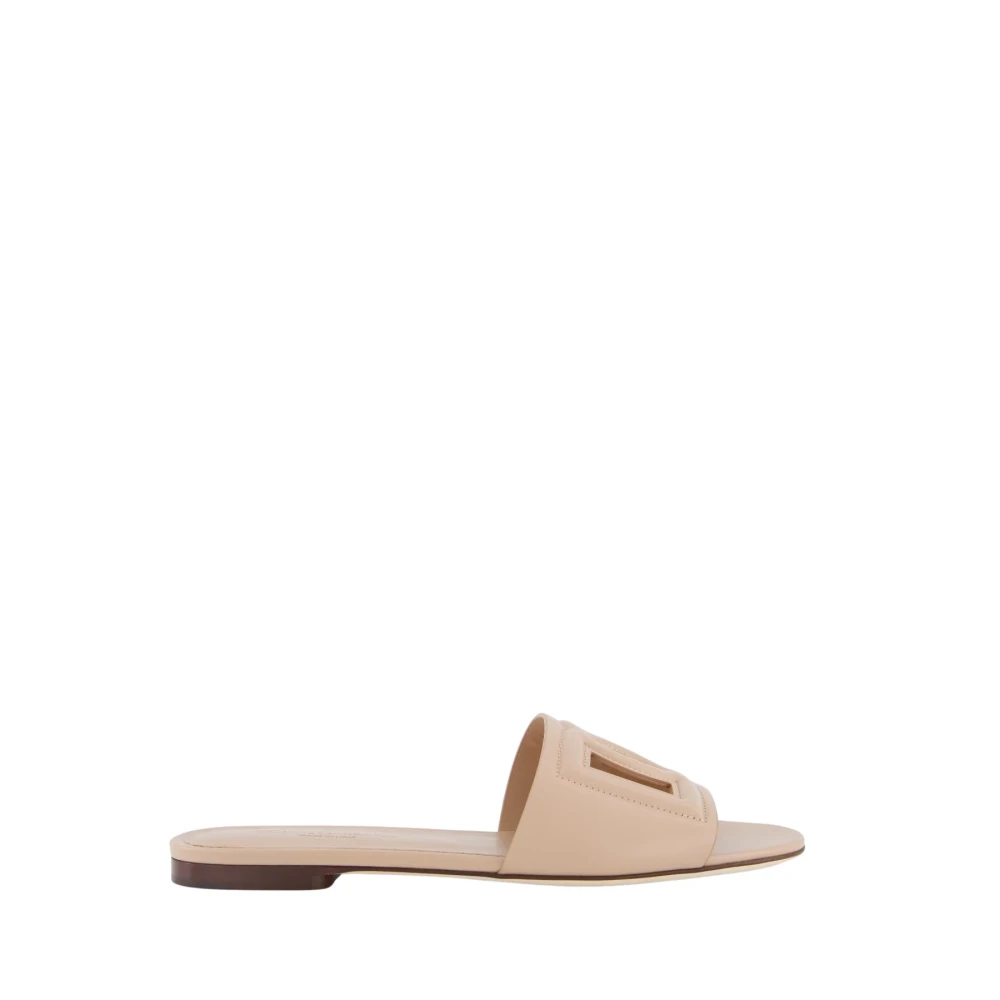 Dolce & Gabbana Damen Rosa - Flache Slides Continuativo Schuhe - Shoes - 37 Eu