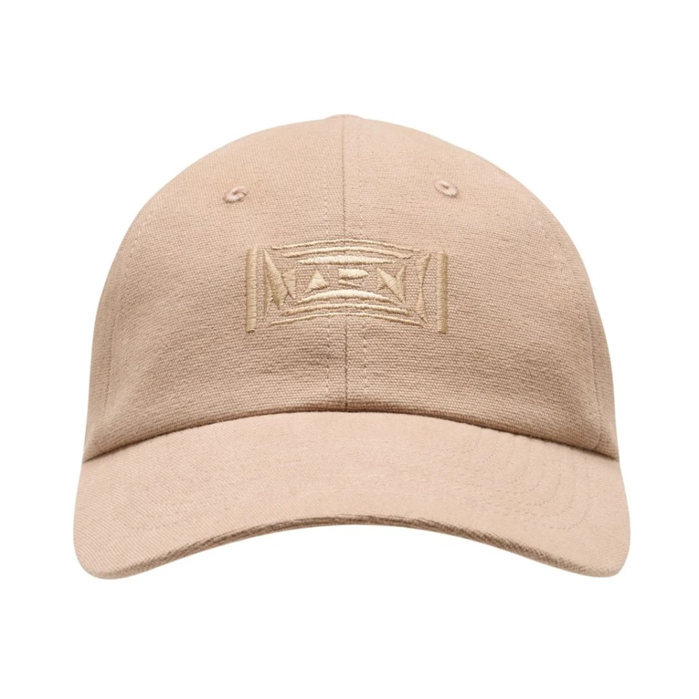 Marni Unisex Beige - Logo-Cap Mit Stickerei - Accessories - L