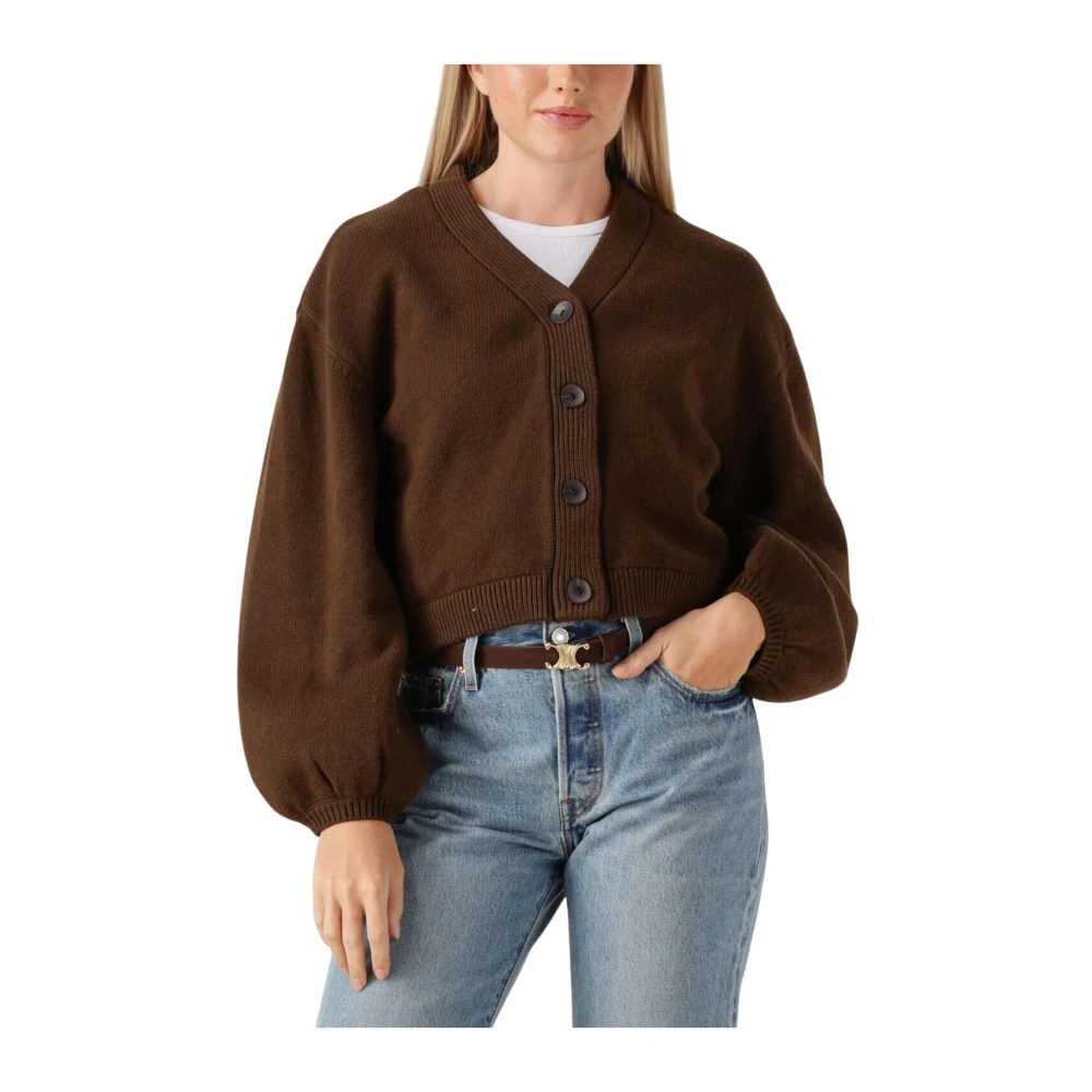 Moss Copenhagen Damen Braun Strickjacke, Zafina - Bild 4
