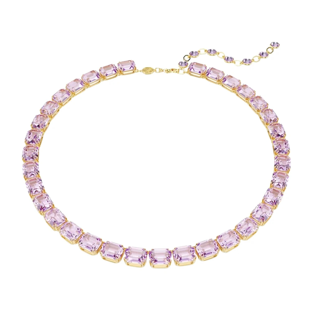 Swarovski Millenia Halskette, Oktagon-Schliff, 18K Goldbeschichtet Violett - Bild 6