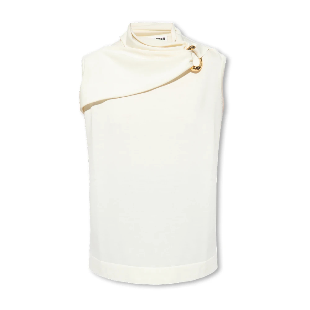 Jil Sander Damen Beige - Top Mit Applikation - Tops - M