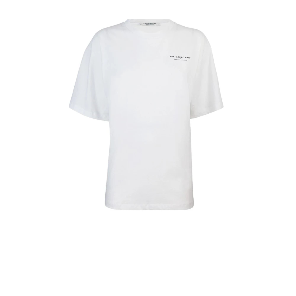 Philosophy Di Lorenzo Serafini Damen Weiß - Es T-Shirt Mit Print - Tops - S