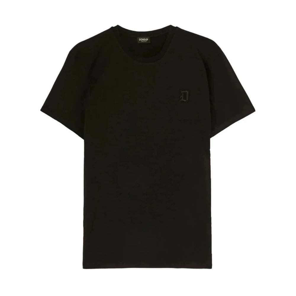 Dondup Herren Schwarz - Klassisches Logo Besticktes T-Shirt - Tops - K - Xl