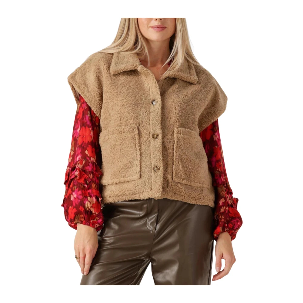 Ydence Damen Braun - Beiger Gilet Rejou Für Herbst/Winter - Jackets - 2XL
