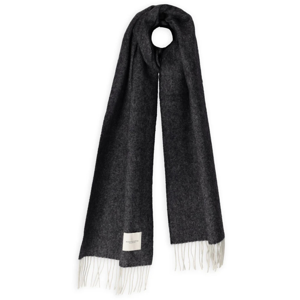 Profuomo Schal Lammwolle Navy Blau - - Bild 4