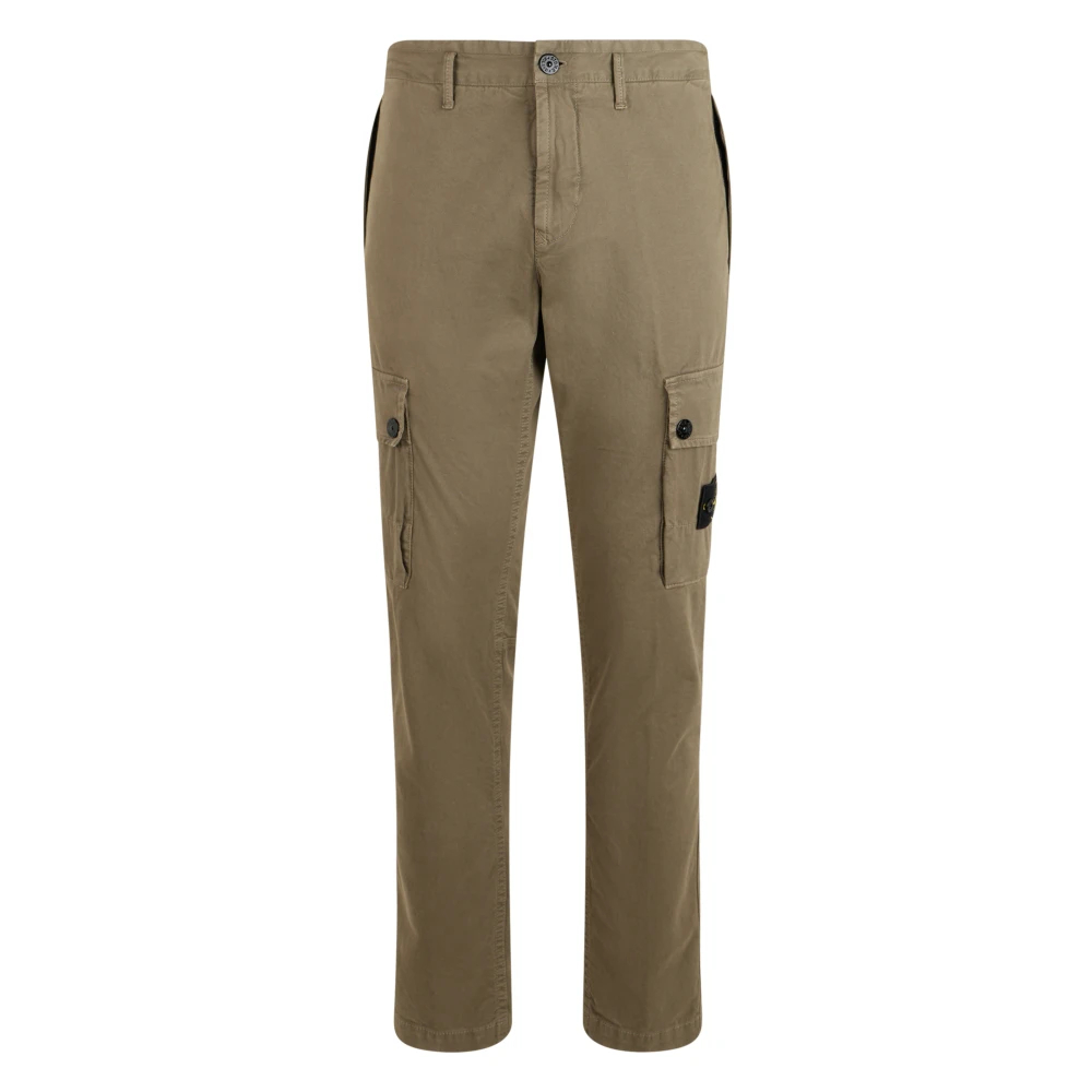 STONE ISLAND | Military green organic stretch broken twill cargo trousers | male | 32 - Bild 5