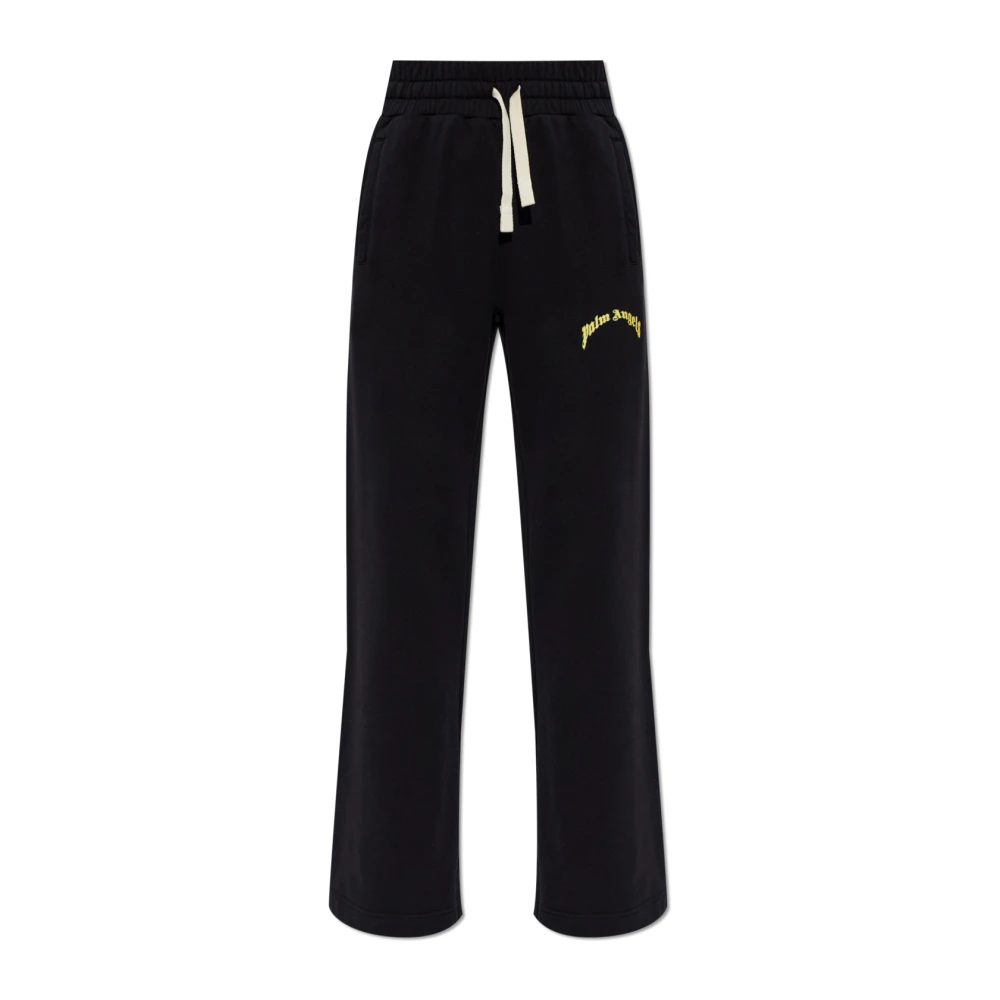 Palm Angels Damen Schwarz - Sweathosen Mit Logo-Print - Trousers - K - S