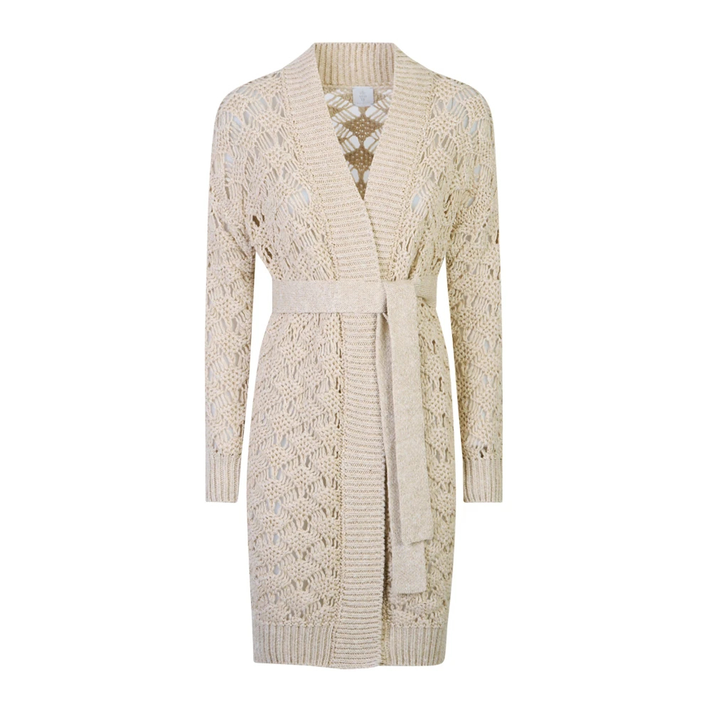 Eleventy Damen Beige - Cardigan Maglia Con Cintura - Knitwear - L