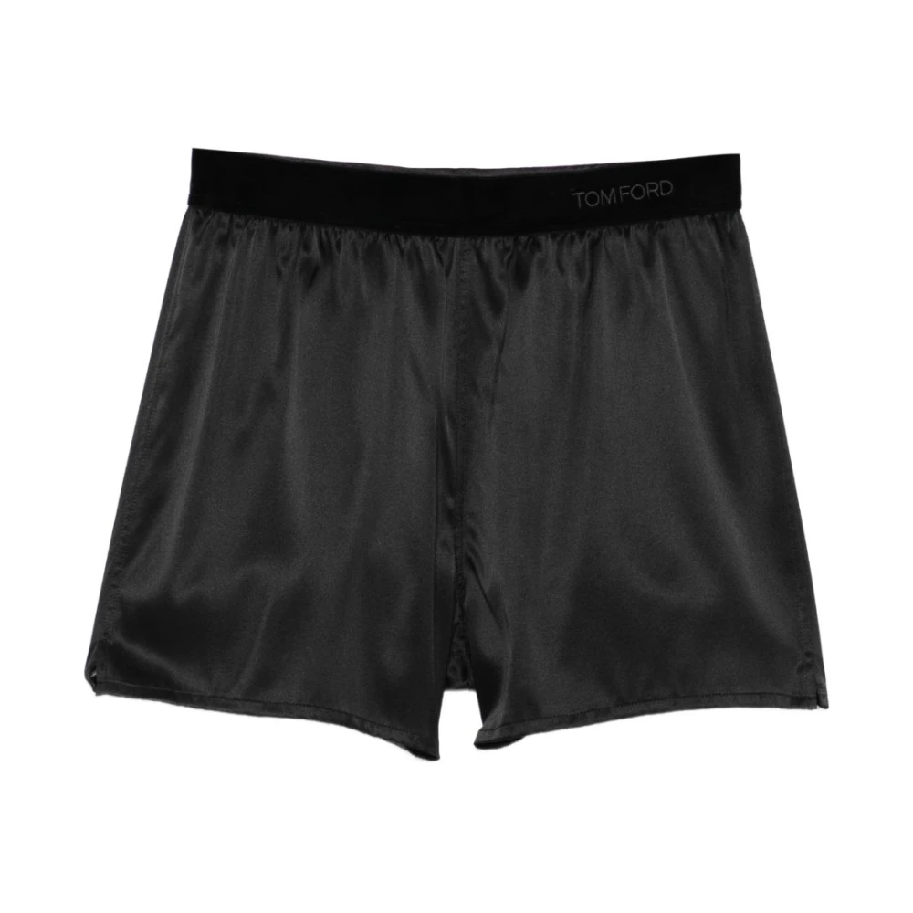 Tom Ford - Stretch Seidensatin Pj Shorts - Shorts - Damen - Schwarzk - M - Bild 5