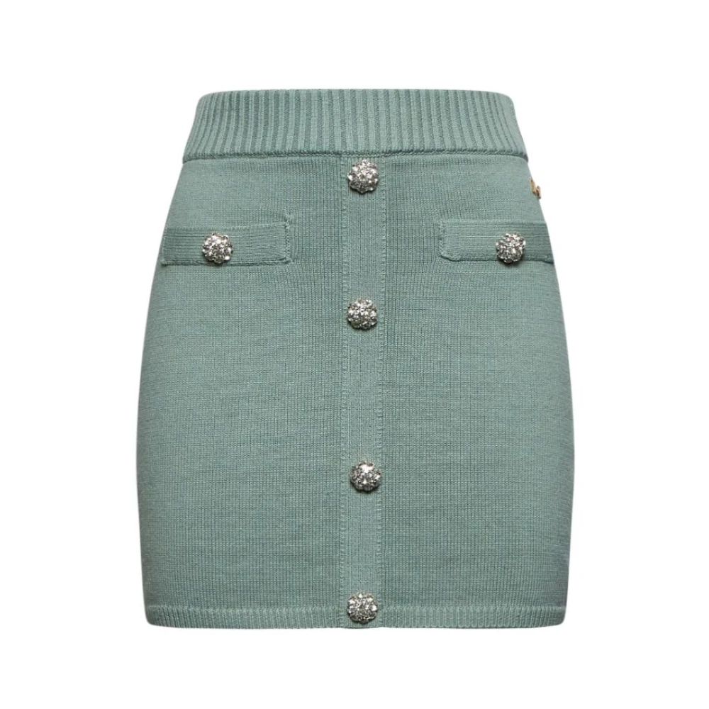 Silvian Heach Damen Grün - Rock Mit Dekorativen Knöpfen - Skirts - 2XS
