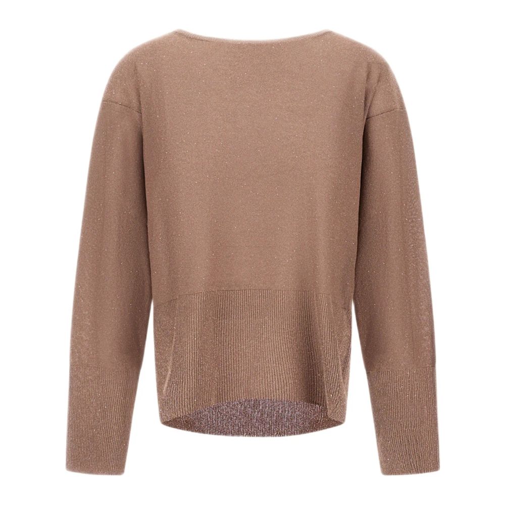 Herno Damen Braun - Sequin-Applikations-Pullover - Knitwear - Xl