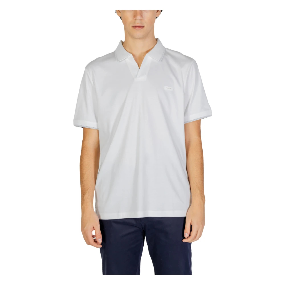 Calvin Klein Jeans, Herren, Shirts, White Cotton Polo Shirt, Weiss, (XL) - Bild 6
