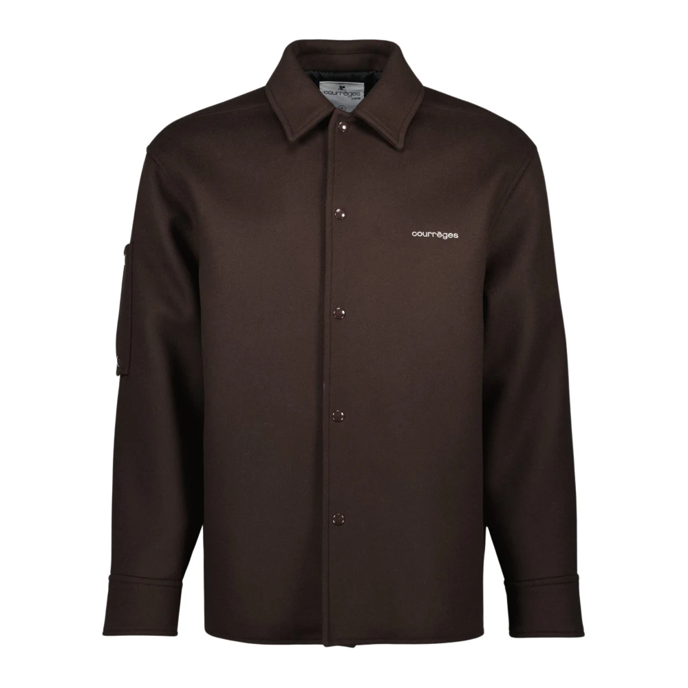 Courrèges Herren Braun - E Woll-Overshirt Herbst-Winter 2025 - Jackets - S